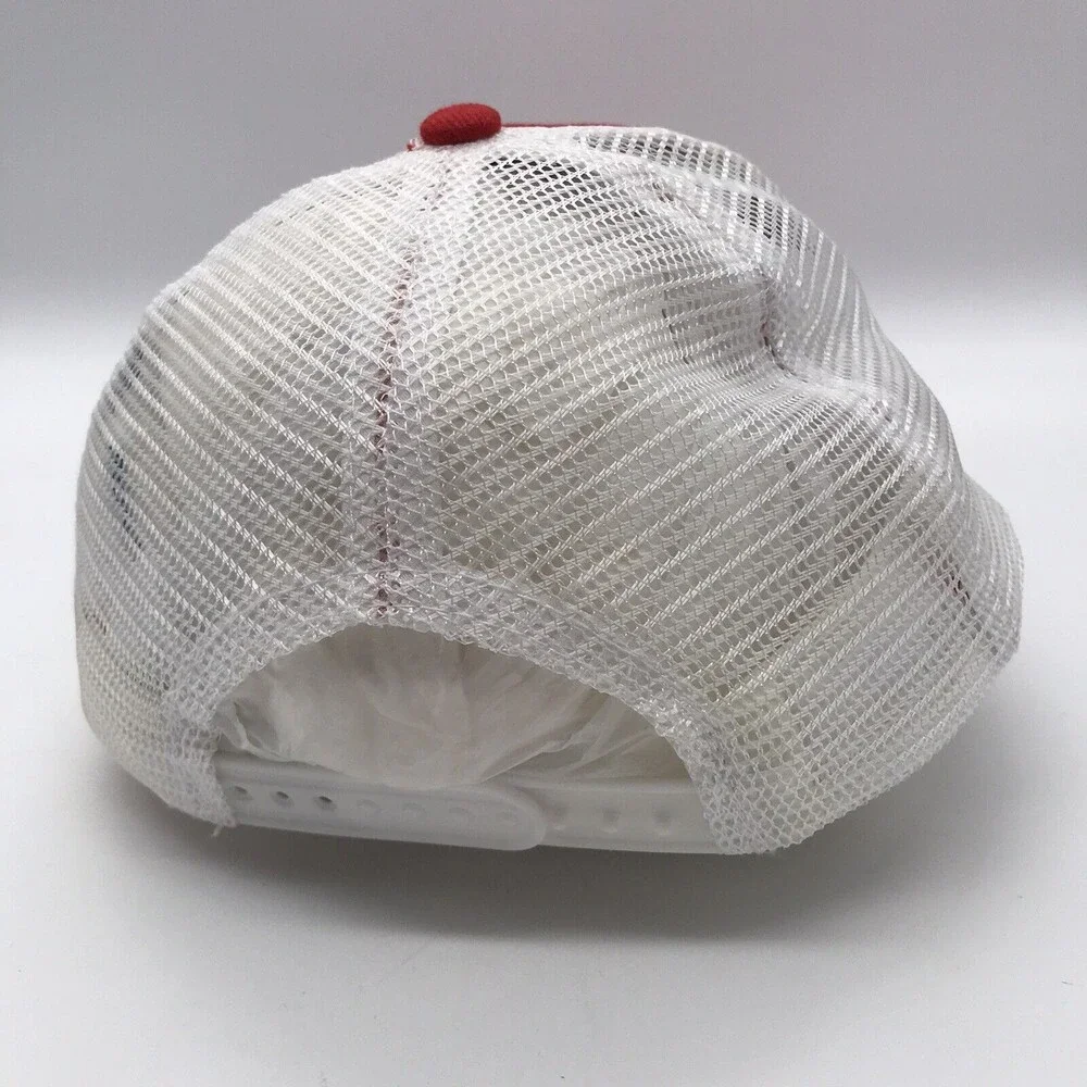 Craftsman Tools Red & White Trucker Ball Cap Mesh Back Snapback OSFM Dad Hat